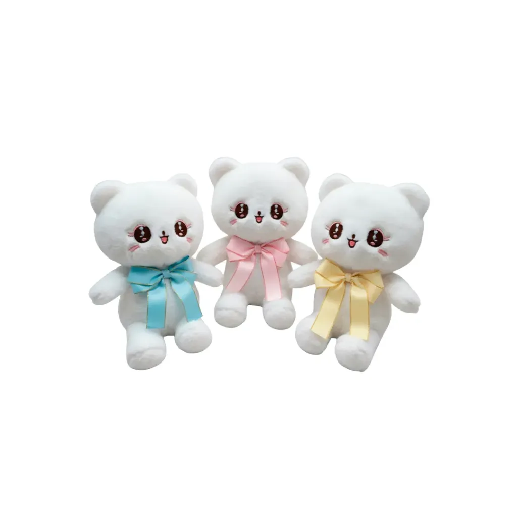 VN PELUCHE GATITA CON LAZO 8 PULGADAS